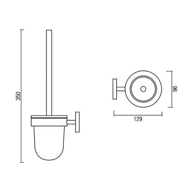 Modena Toilet Brush with Holder Brush Head Only