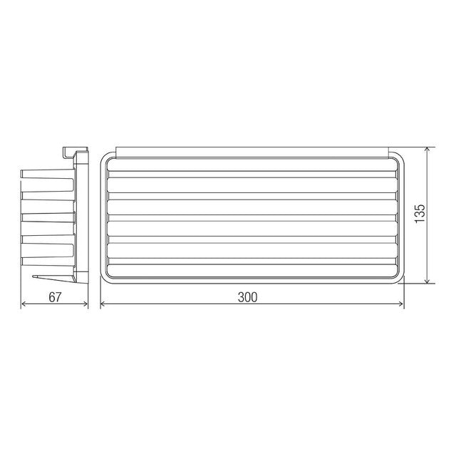 Comfort Rectangular Basket Large Chrome