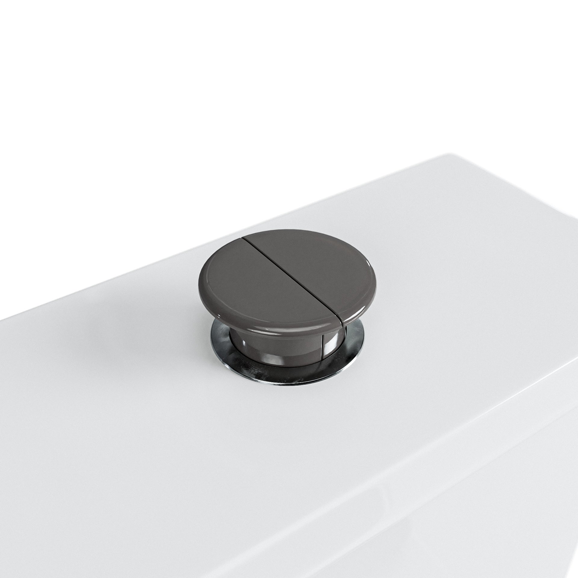 Disabled Back to Wall Rimless Toilet with Grey Seat and Grey Buttons - NDIS SDA