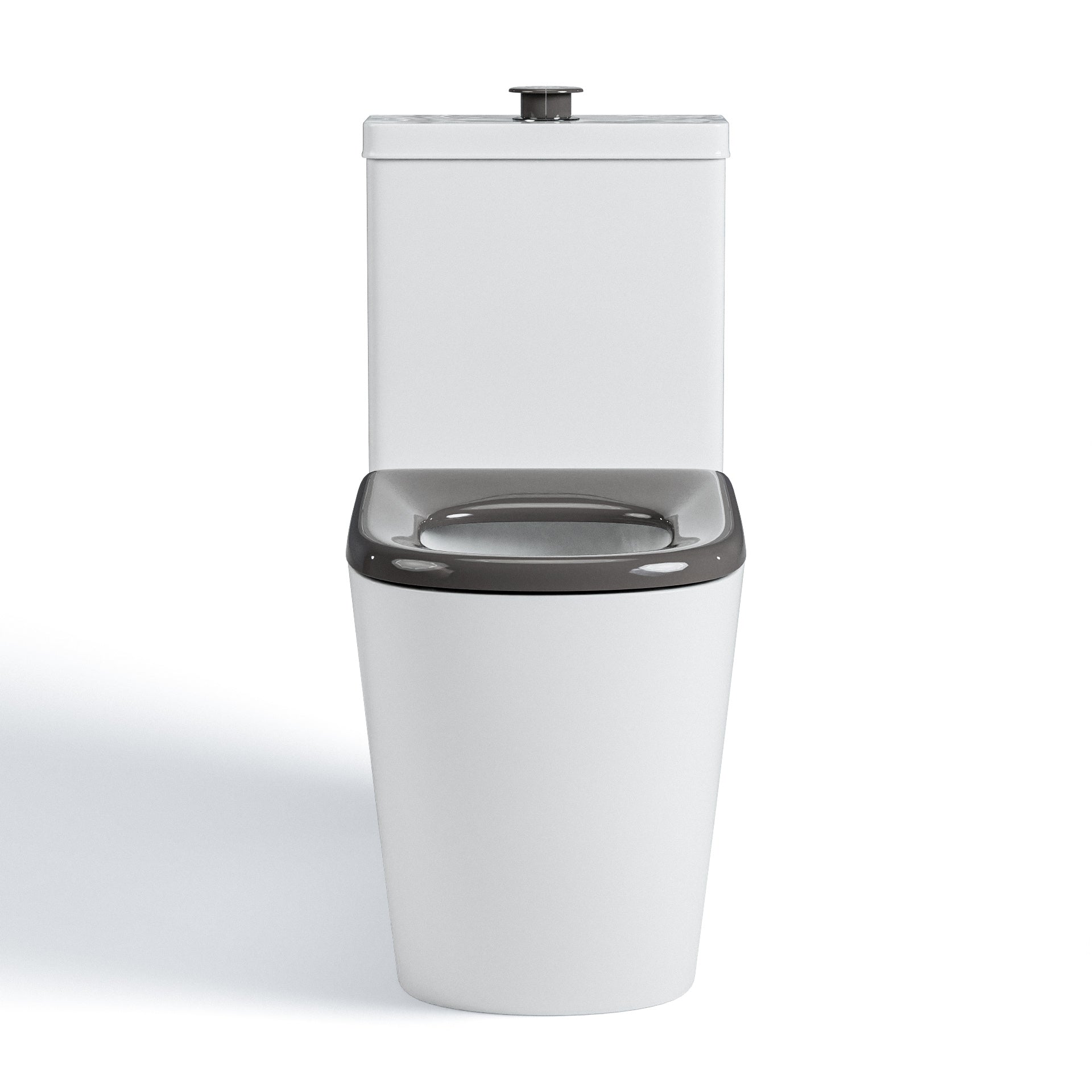 Disabled Back to Wall Rimless Toilet with Grey Seat and Grey Buttons - NDIS SDA