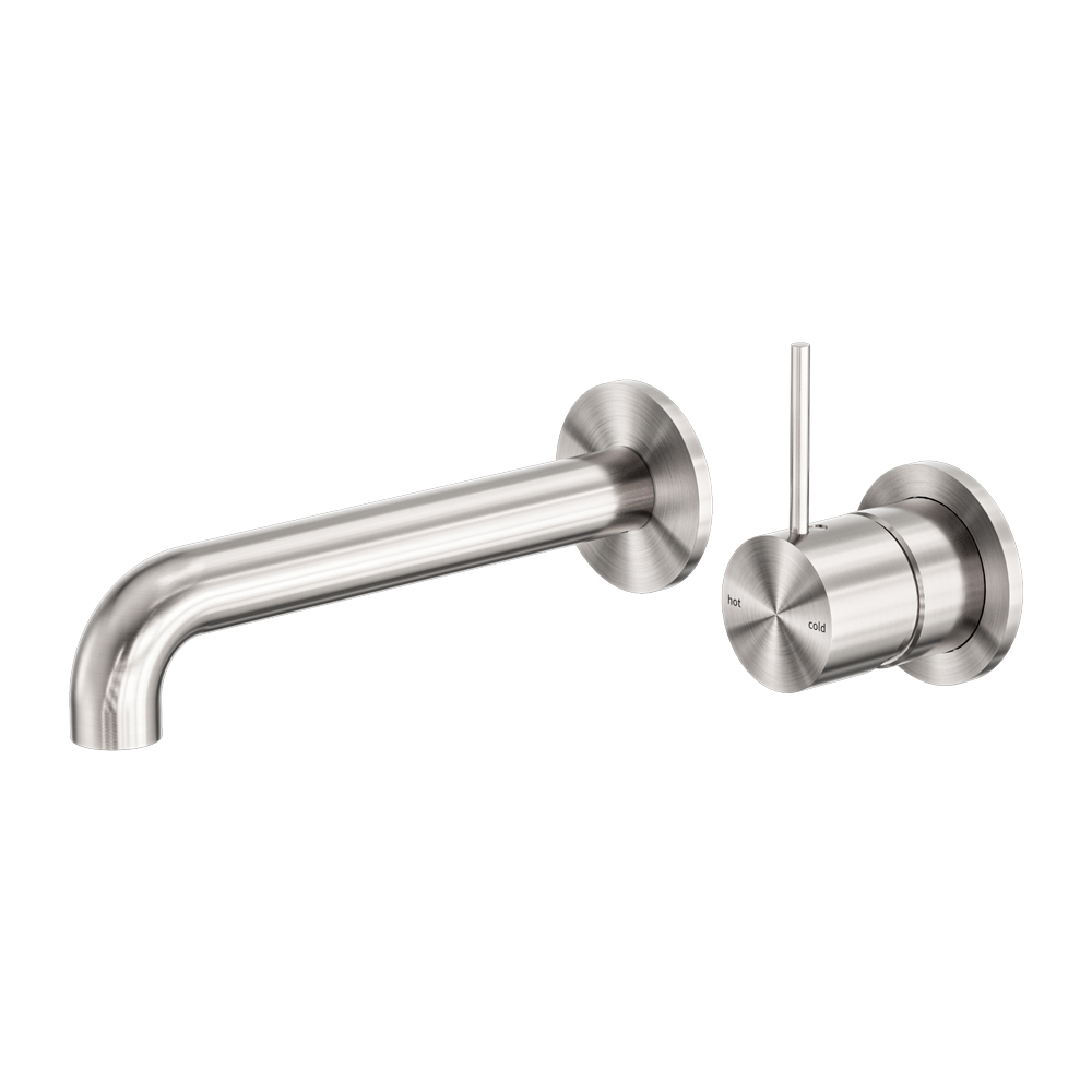 Mecca Wall Basin/bath Mixer Separate Back Plate Handle Up 260mm