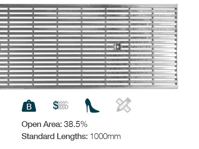 Commercial Channel – 300x150mm Clear Opening Strip Drain