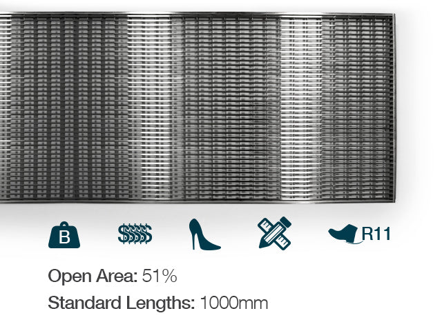 Commercial Channel – 300x150mm Clear Opening Strip Drain