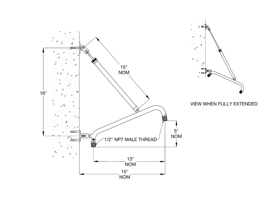 ClevaCare® Shower Arm NPT - (USA)