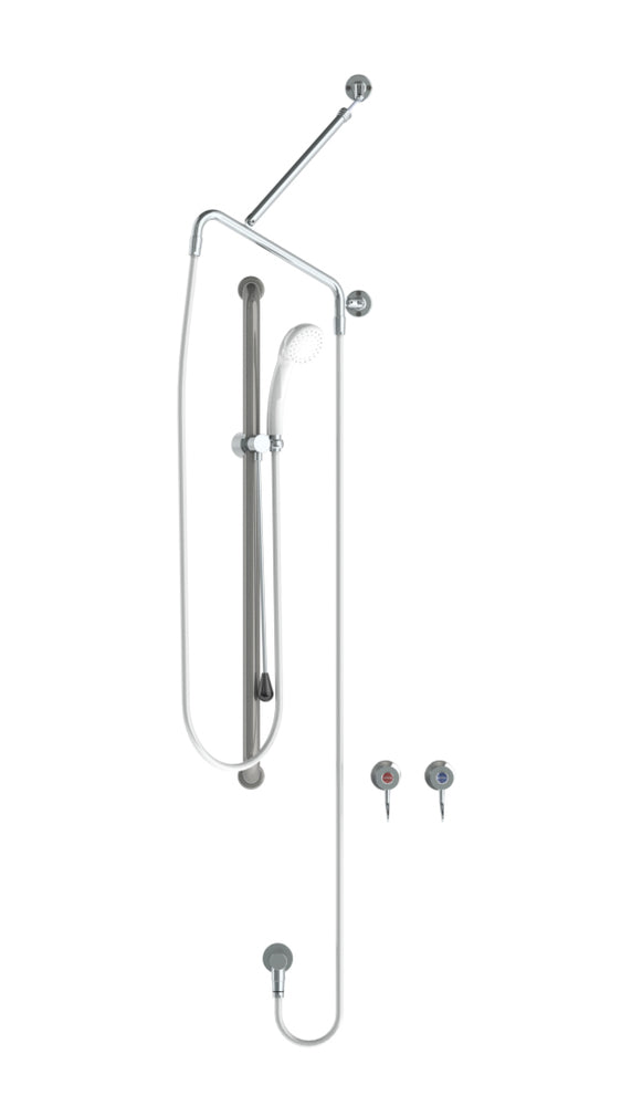 GalvinAssist® Hand Shower Kit with 1000 x 32 SS Grab Rail, Pull Rod, ClevaCare® Shower & CliniLe