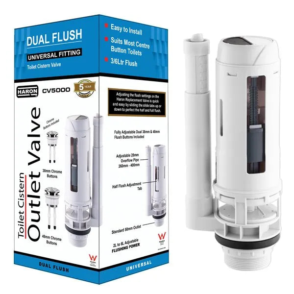 Dual Flush Toilet Outlet Valve - Haron CV5000