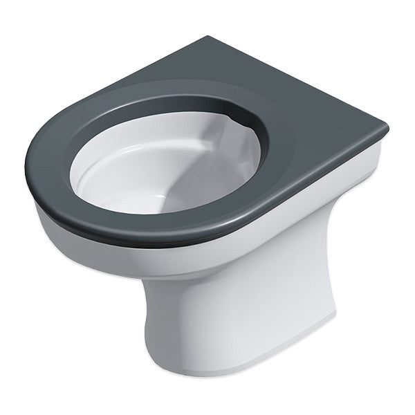 Wallgate Anti-Ligature, Anti-Vandal Solid Surface BTW Pan P Trap with Integral Grey Seat 445x523