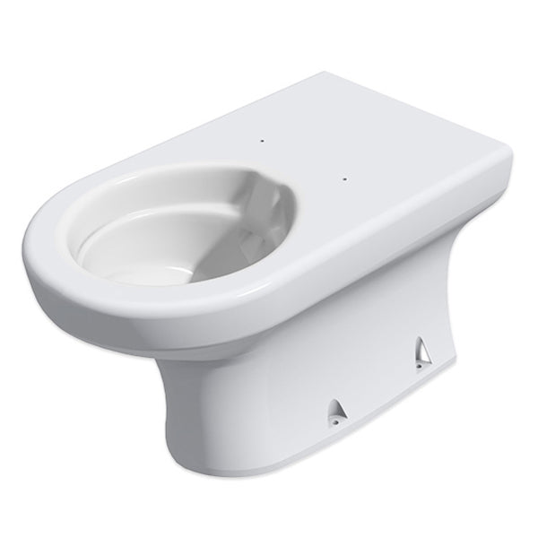Wallgate Anti-Ligature, Anti-Vandal Solid Surface Back To Wall Pan S&P 425 x 691 with Seat Fixin
