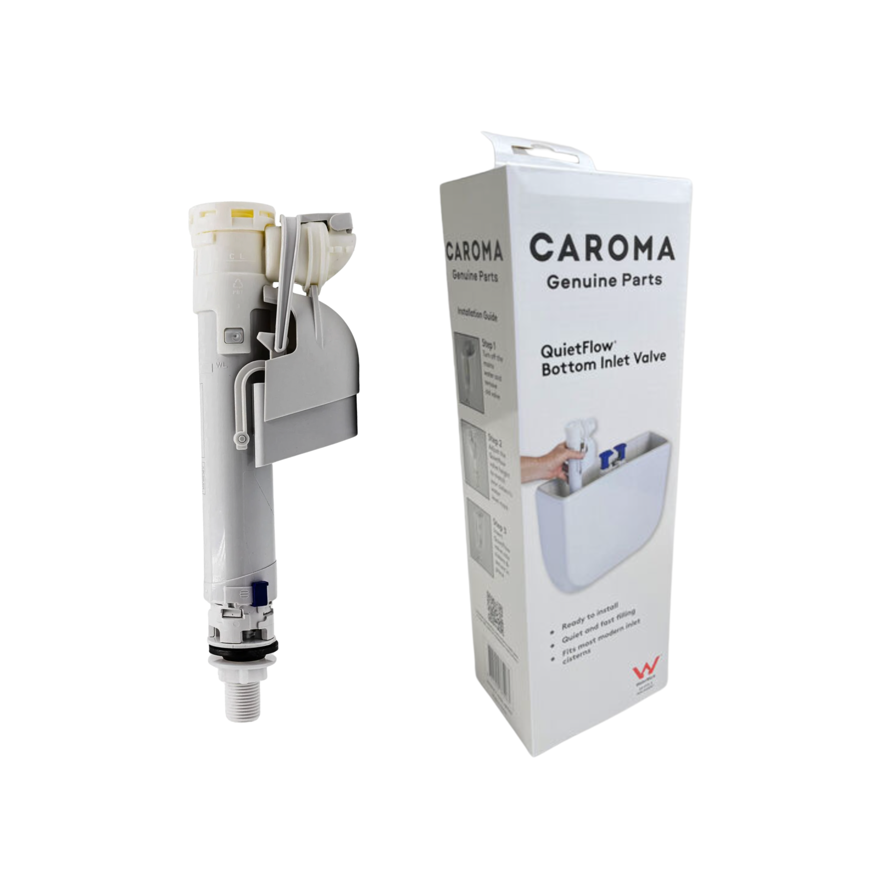 Caroma Quietflow 2 Bottom Inlet Valve – Cistern Fill Valve Replacement, Adjustable Height | 687042