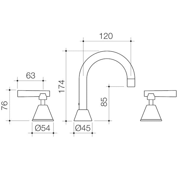 Elegance Lever Basin Set (Lead Free)