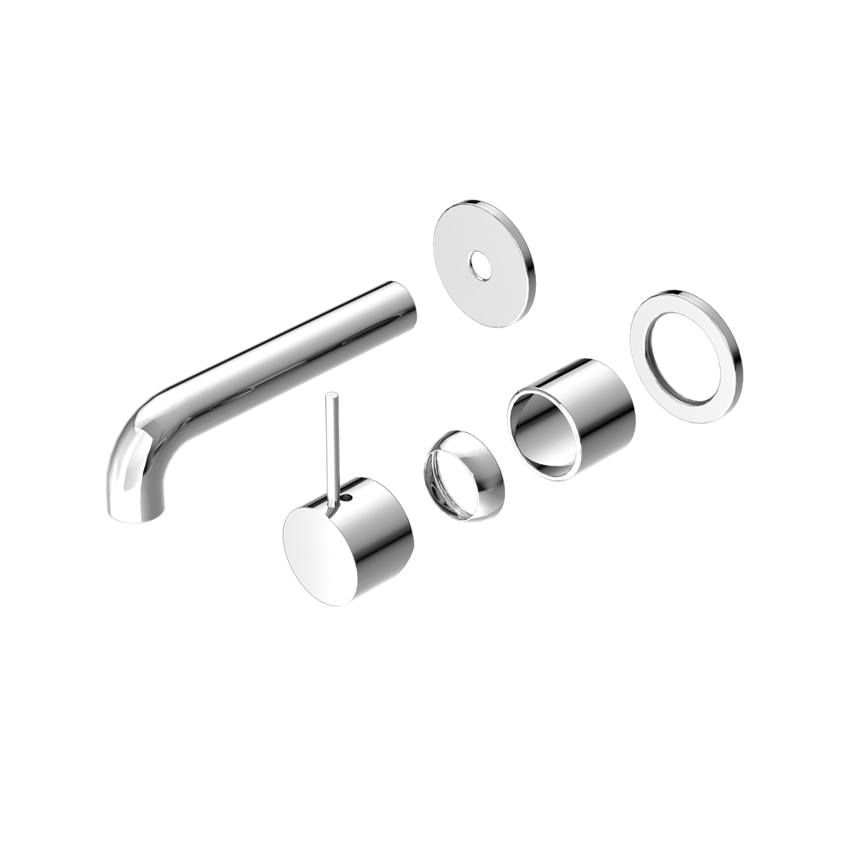 Mecca Wall Basin/bath Mixer Separate Back Plate Handle Up 120mm Trim Kits Only
