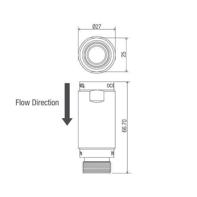 Dual Check/Non-Return 1/2" F & M Brushed Nickel WELS 5 Star - 6L/min