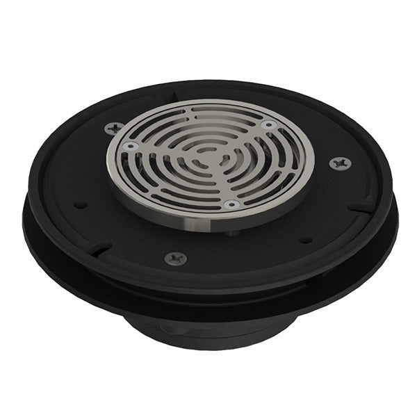 Vertical Drain Combo - DI 100PVC with SS Round Grate 150