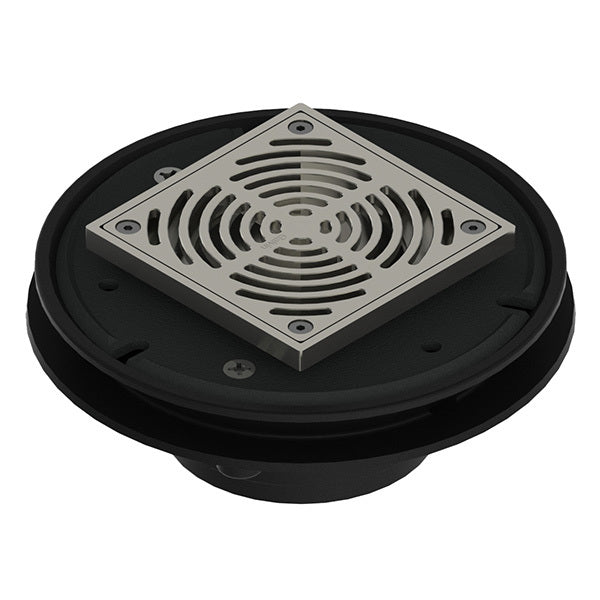 Vertical Drain Combo - DI 100PVC with SS Square Grate 150