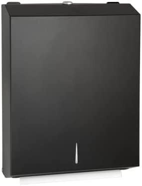 Stainless Steel Slimline Paper Towel Dispenser - Black