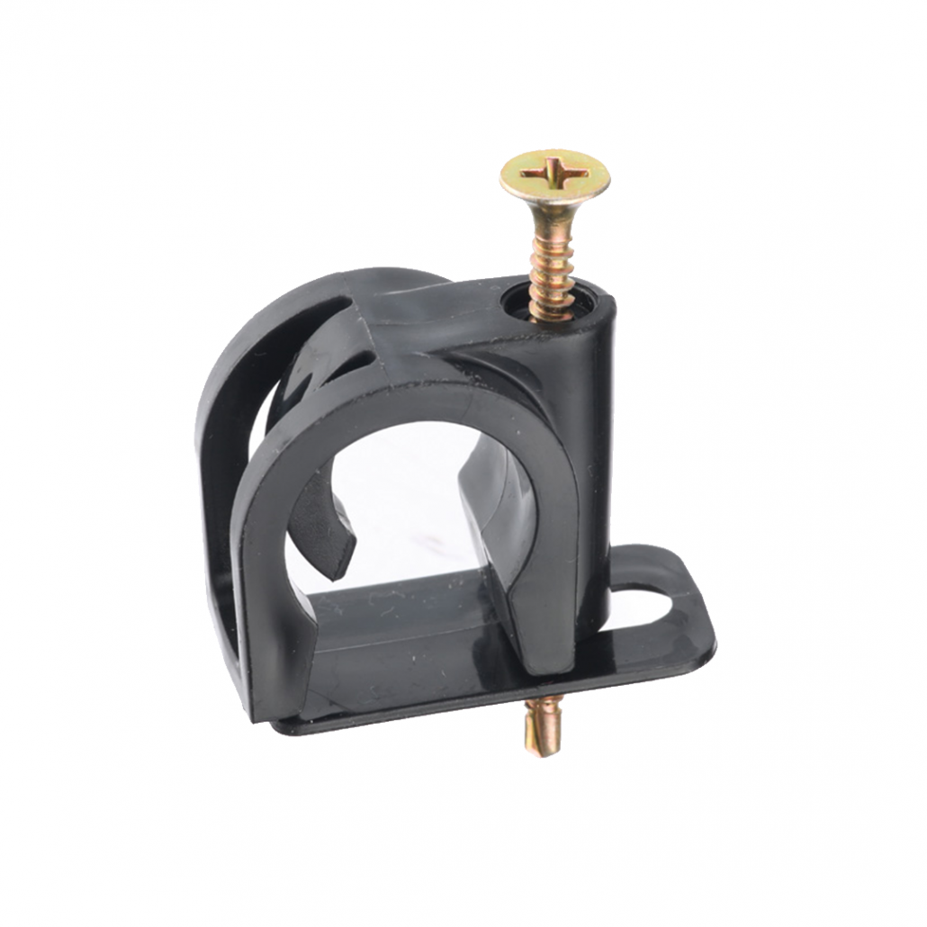 DualPex Pipe Clip With Tab - Self-Drilling Screw, Per 100 | DPEXTBSDS