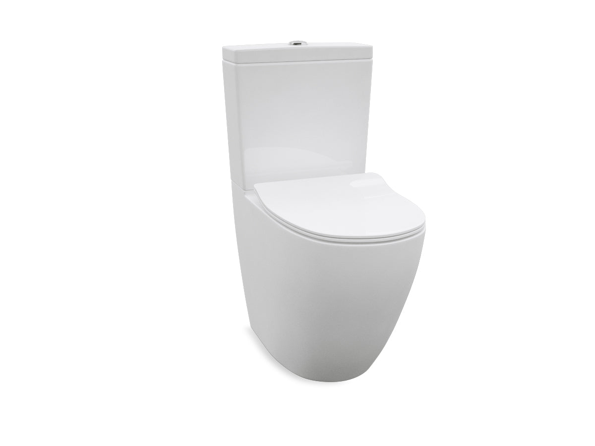 Enware Wall Faced Rimless Close-Coupled Toilet Suite