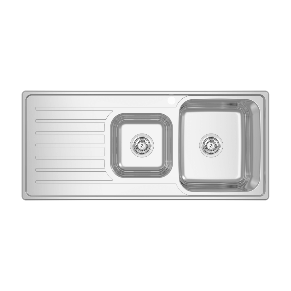 EC One & Three Quarter Right Hand Bowl & Drainer