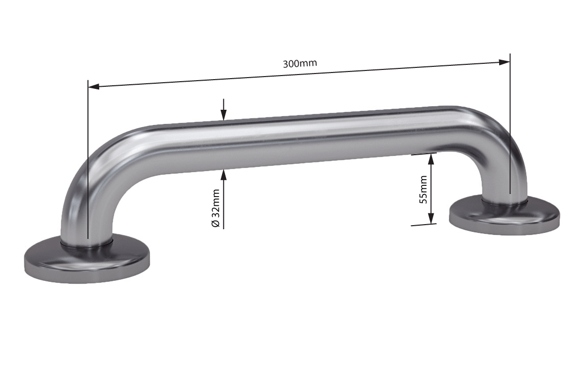 Wellbeing 300mm Straight Grab Rail