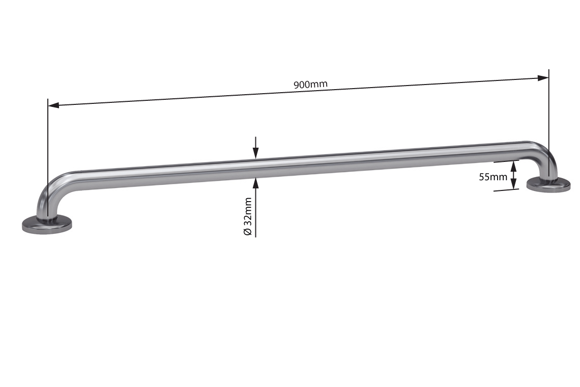 Wellbeing 900mm Straight Grab Rail