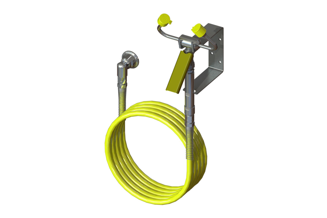 Wall Mounted Hand Held Drench Hose – Dual Outlet