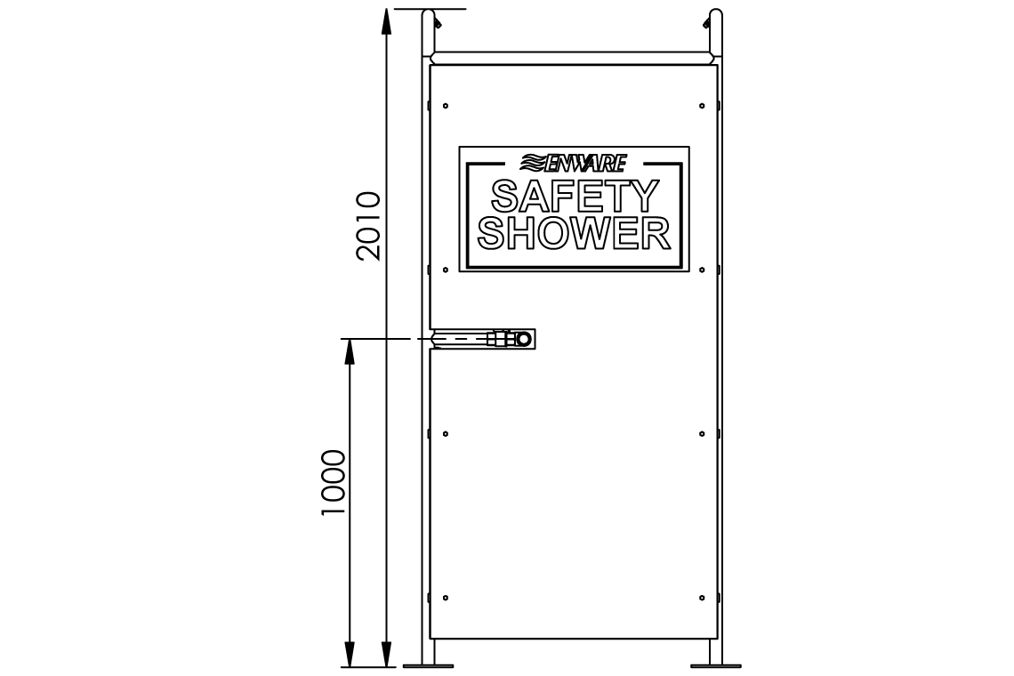 Free Standing Hand Operated Multi-Spray Shower – 16 Spray with 2 Side Panels – Walk-Through