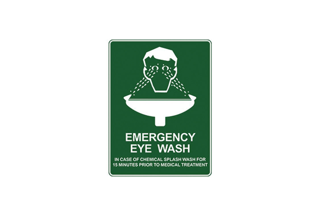 450×300 Emergency Eye Wash Sign – Poly