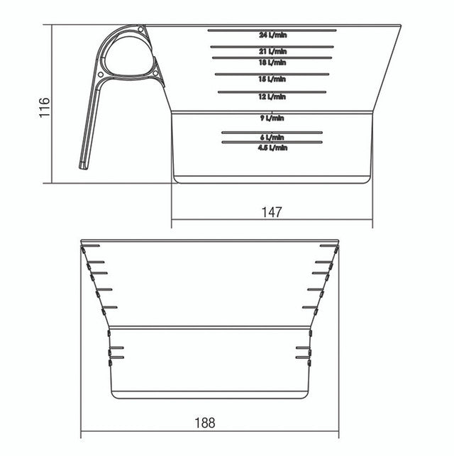 Shower Flow Measuring Jug
