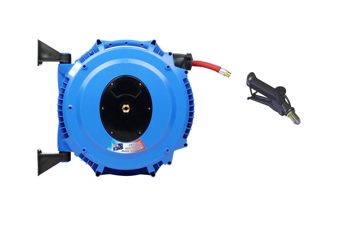 Hot or Cold Water Wash Down Hose Reel with Trigger Spray