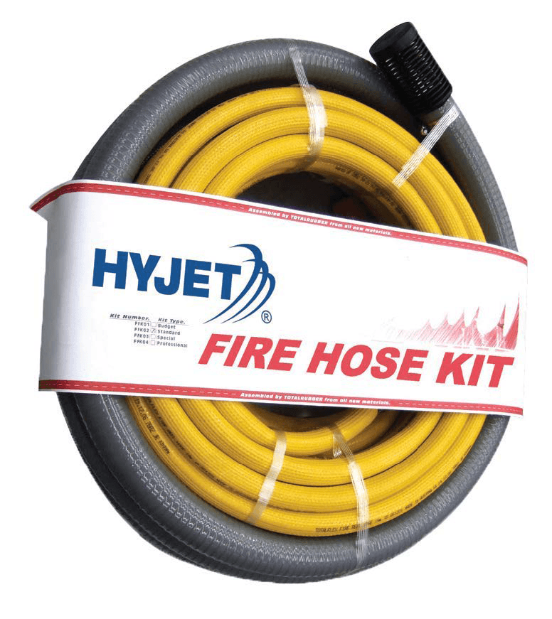 Hyjet Budget Fire Fighting Hose Kit - 2 x 25mm x 6m Delivery, 40mm x 4m Suction