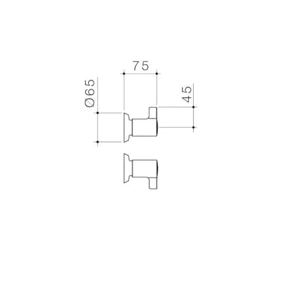 G Series+ Lever Wall Top Assembly - 45mm Handle