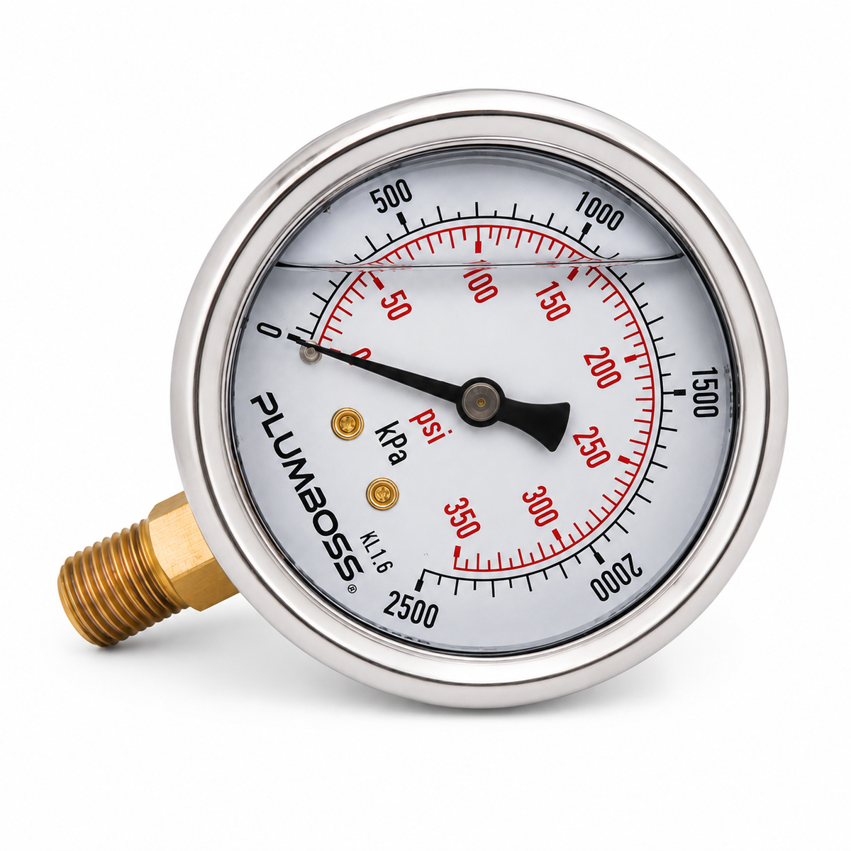 Liquid Filled Pressure Gauge - 0-2500kPa