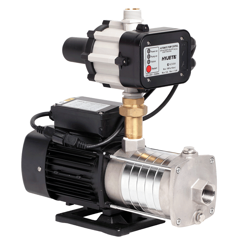 Hyjet Stainless Steel Horizontal Multistage Pressure Pump - 750W, 240V