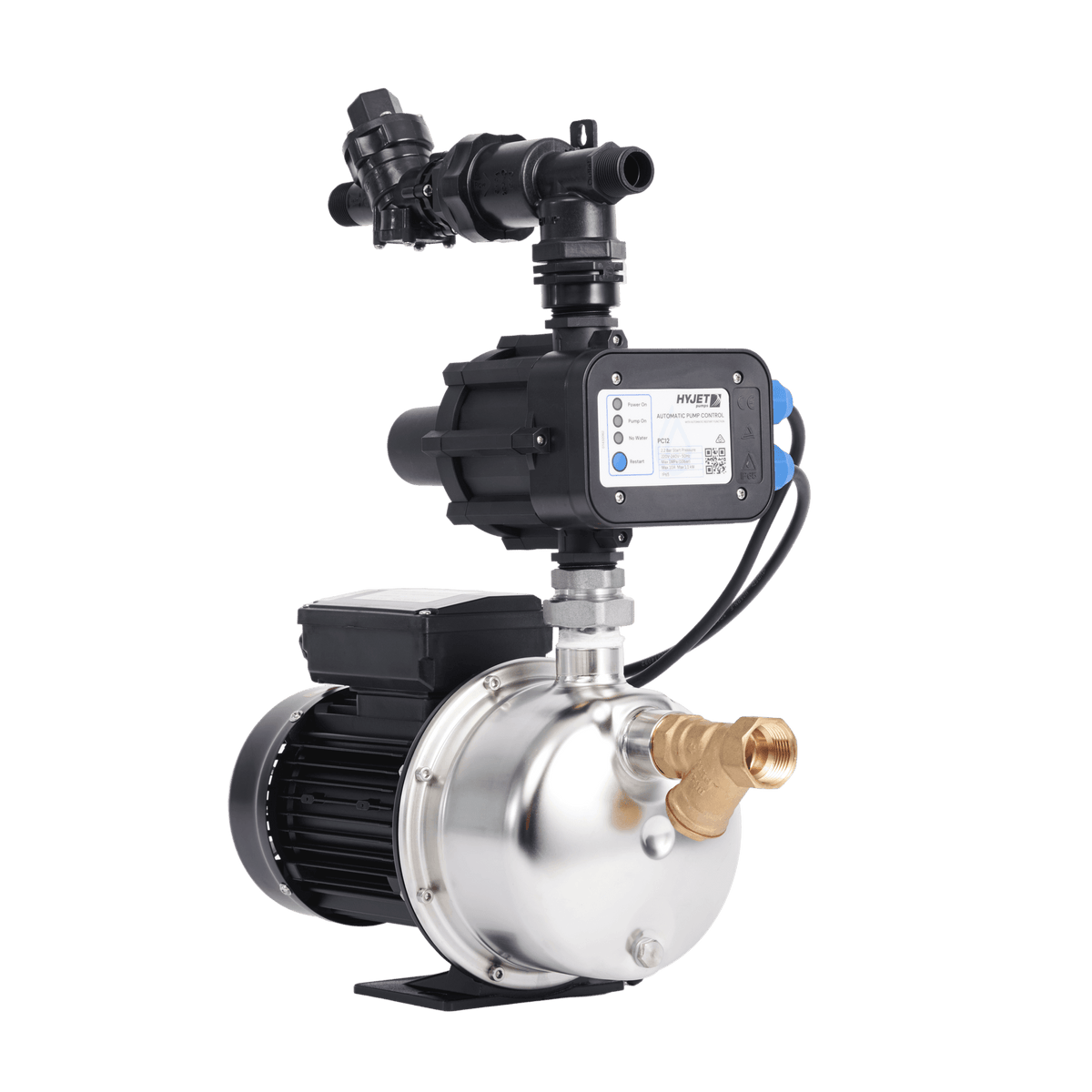 Hyjet Hydraulic Rain to Mains Changeover Pump System - 550W, 240V, 200kPa Mains Limit