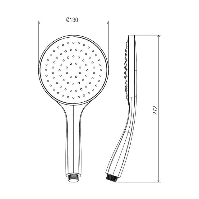 Streamjet™ XL Handpiece Chrome WELS 3 Star - 9L/min