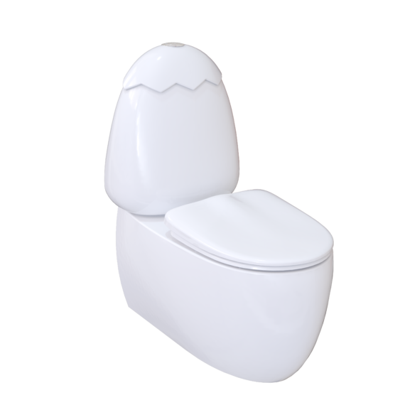 Egg Junior II Back To Wall Toilet Suite for Children with White Cistern Lid