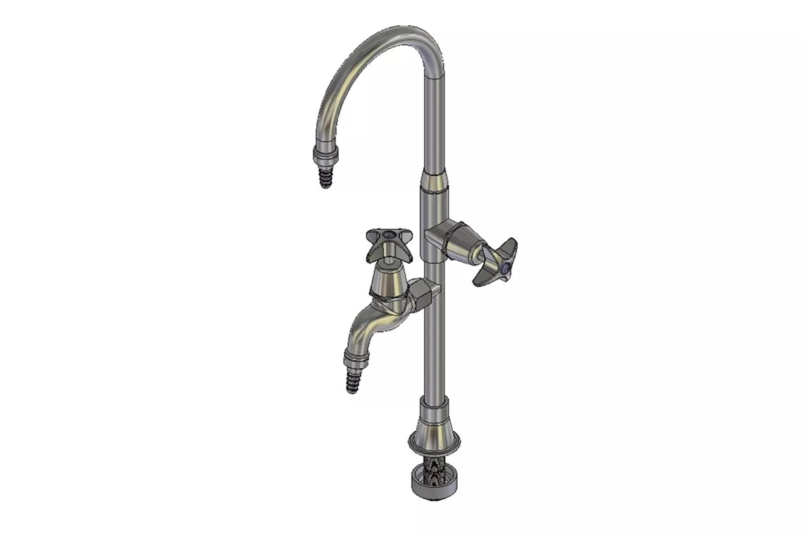 Type 8 2-Way Laboratory Tap Swivel Outlet