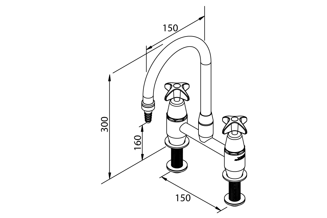 School Pattern Type 19 Mixing Set Swivel Outlet
