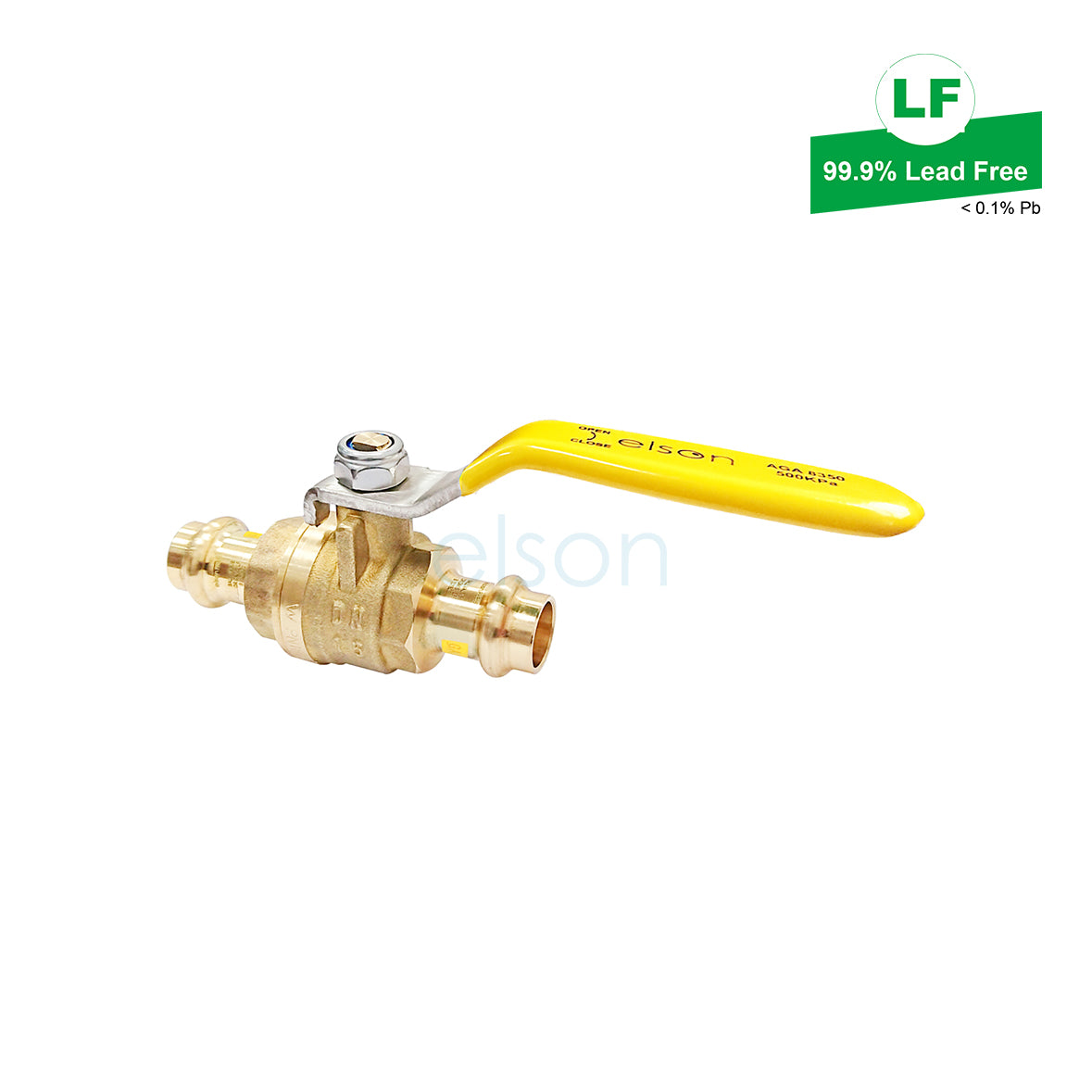 LF PRESS GAS BALL VALVE LF DR BRASS L/H DN15 LF73580