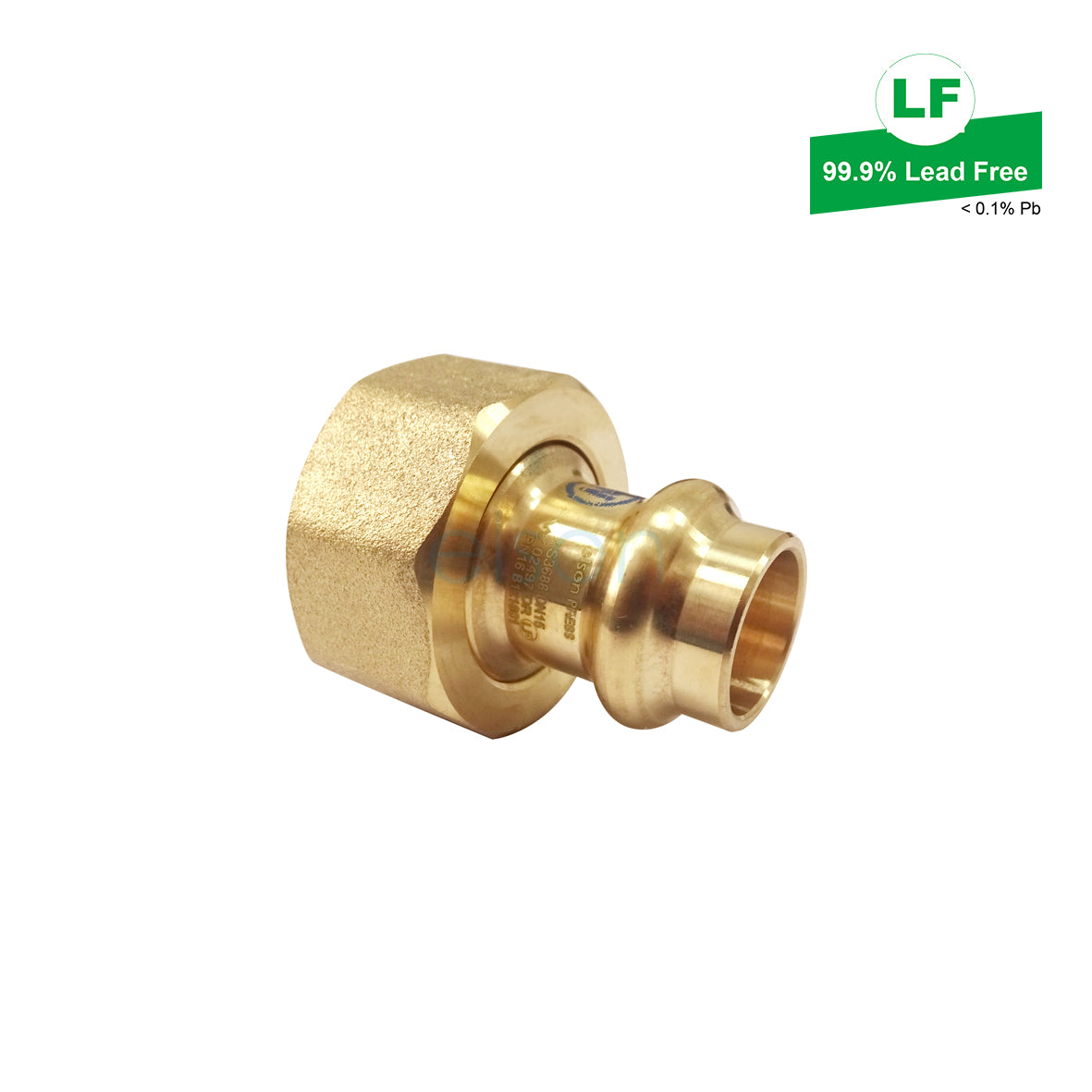 LF UNION BALL VALVE ADAPTOR LF DR BRASS DN15 PRESS LF73603