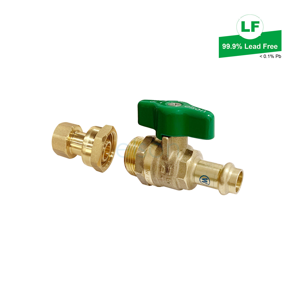 LF WATER UNION BALL VALVE LF DR BRASS G3/4 FI TO DN15 PRESS LF73833