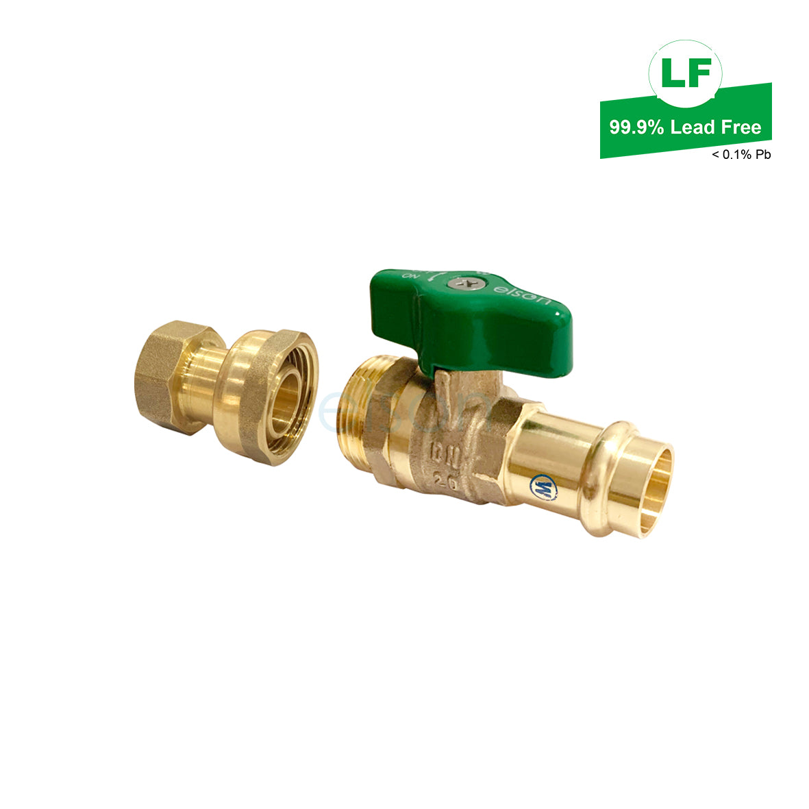 LF WATER UNION BALL VALVE LF DR BRASS G3/4 FI TO DN20 PRESS LF73834
