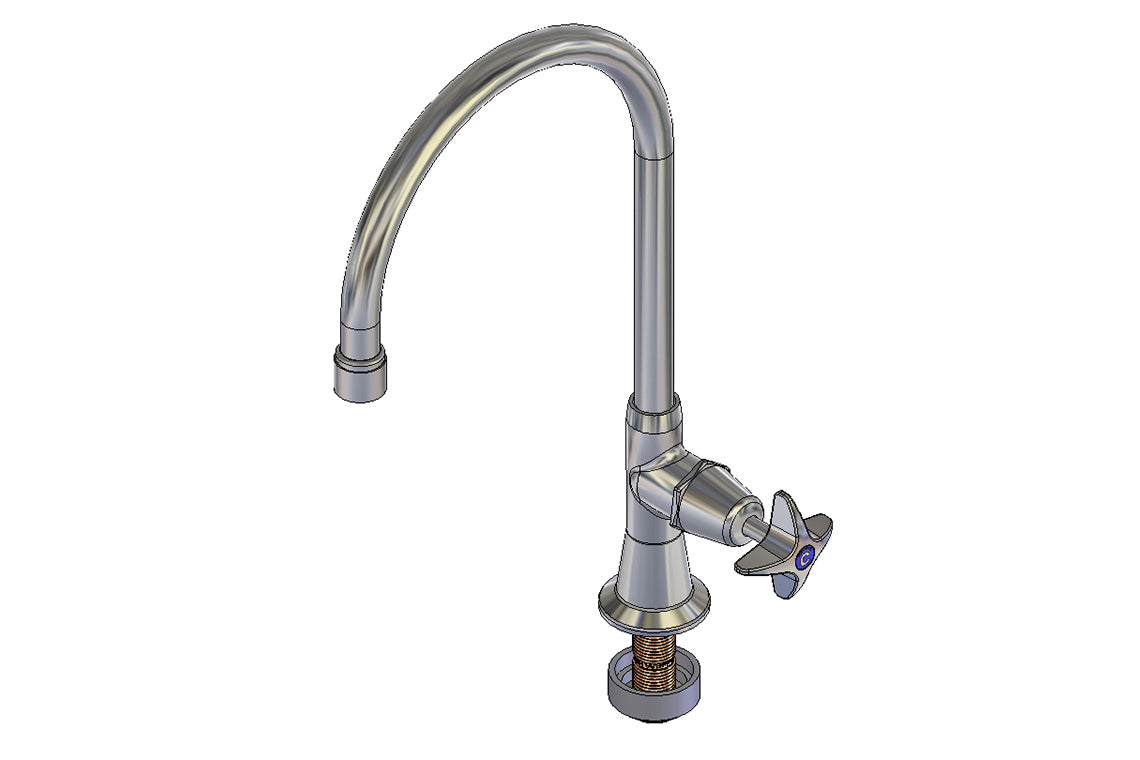 Type 16C7 School Pattern Stop Tap with 200mm Fixed Aerated Spout – Ceramic Disc