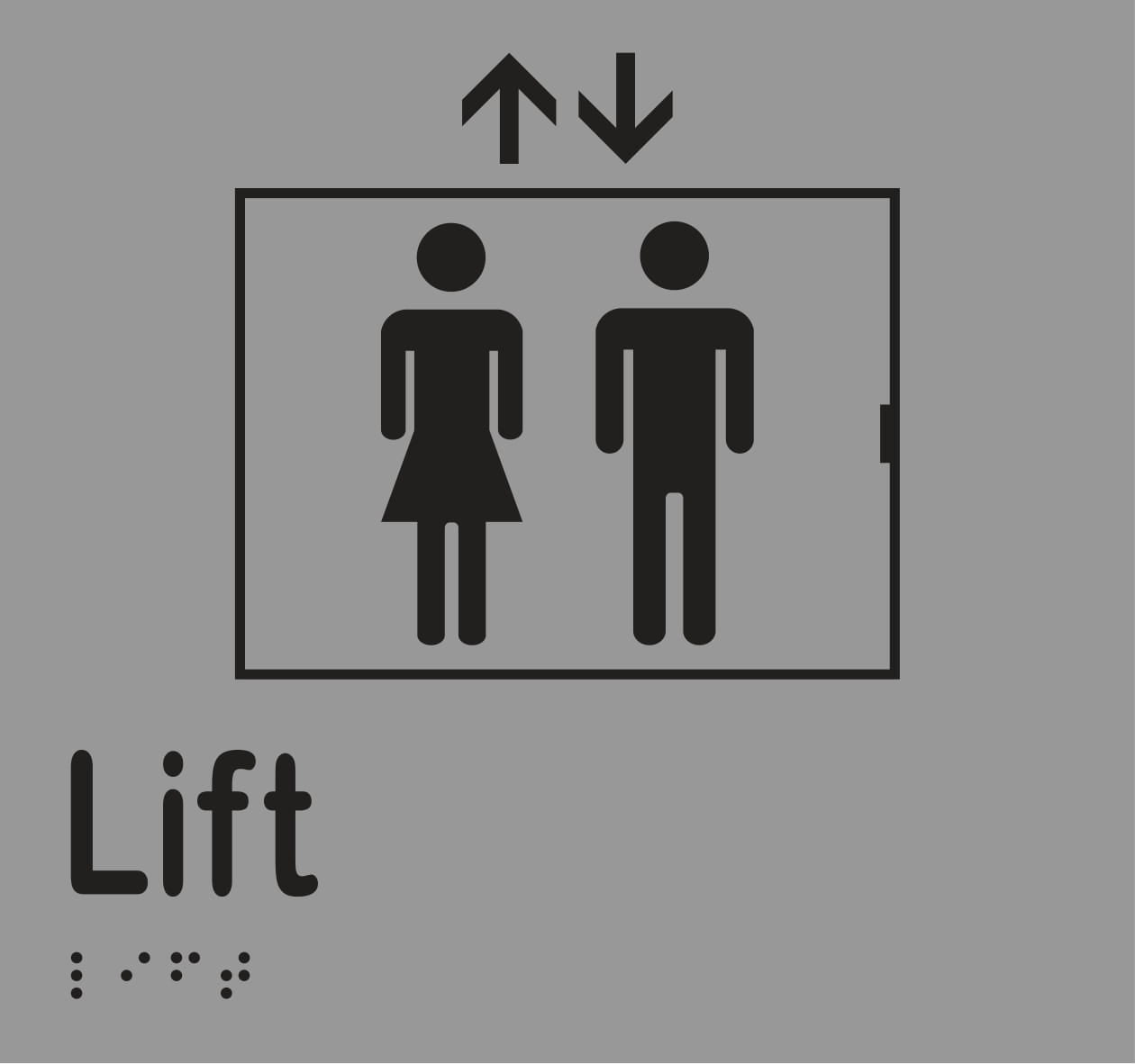 Lift Braille Sign
