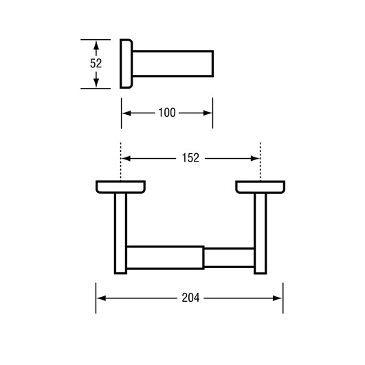 Single Toilet Roll Holder in Designer Black