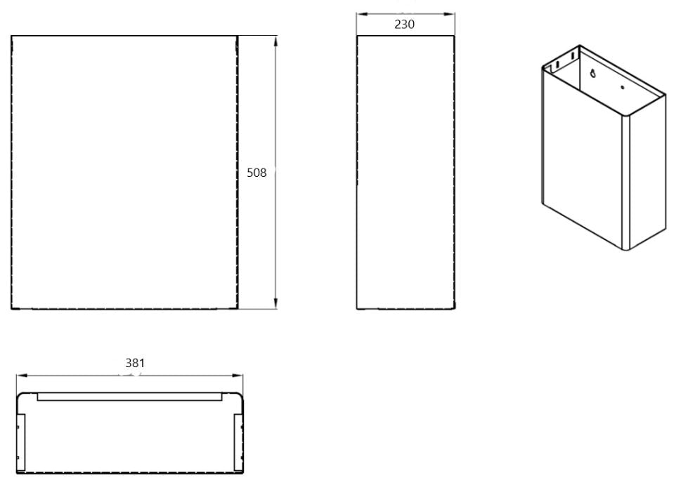 45L Wall Mount Waste Receptacle in Satin Stainless Steel