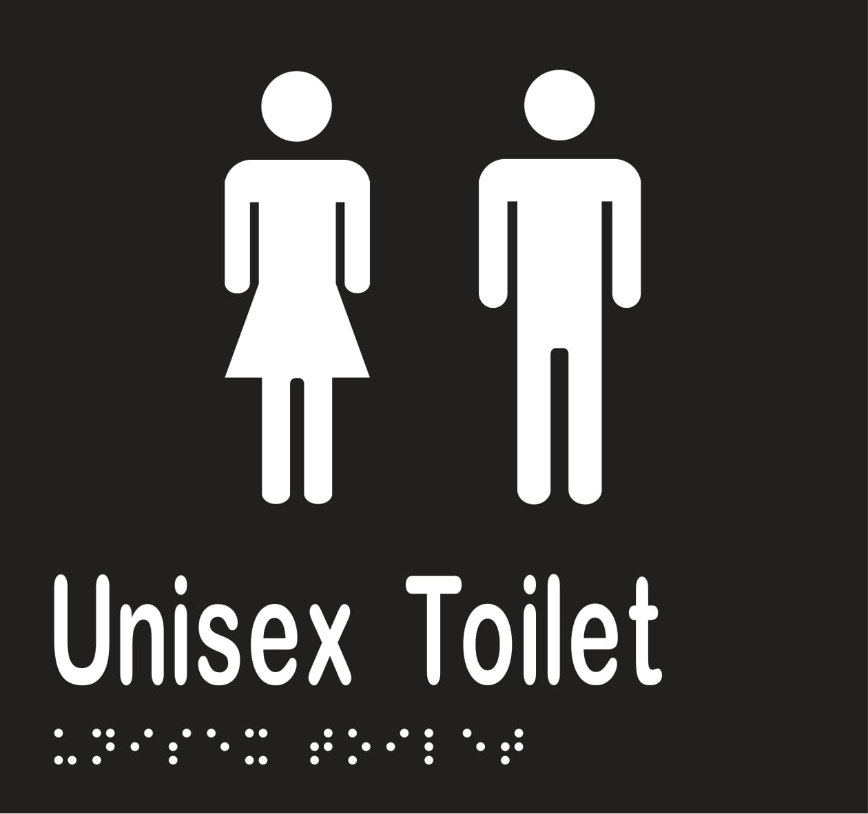 Unisex Toilet Braille