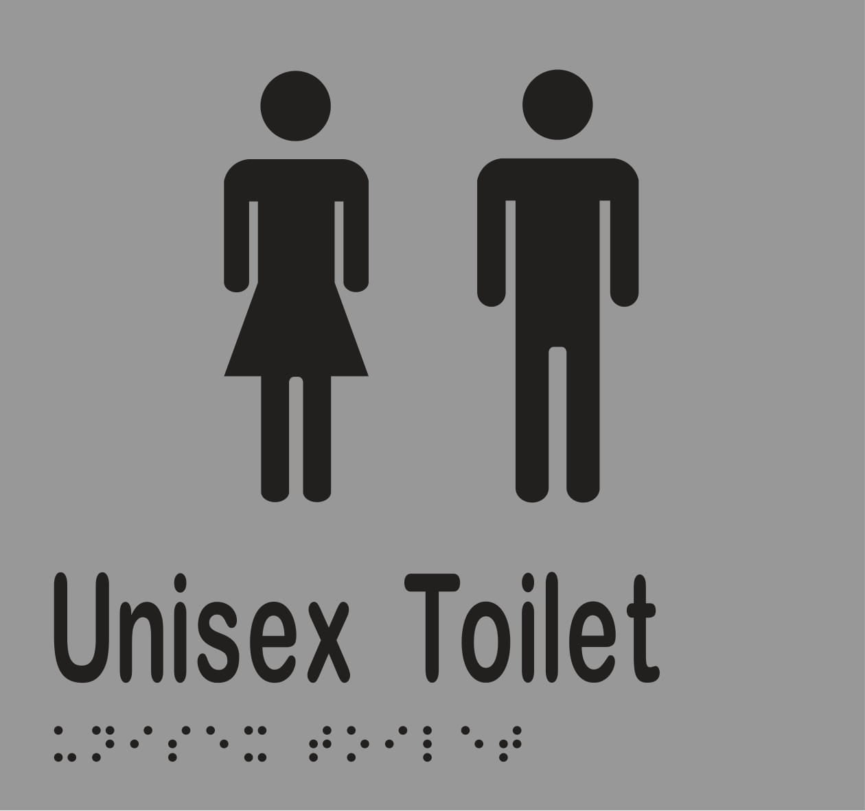 Unisex Toilet Braille 160mmW x 150mmH