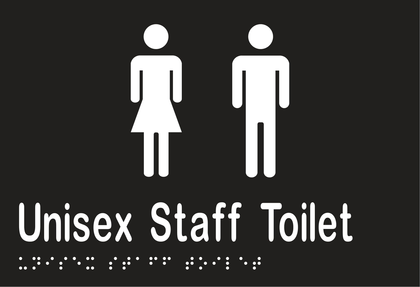 Unisex Staff Toilet Braille 220mmW x 150mmH