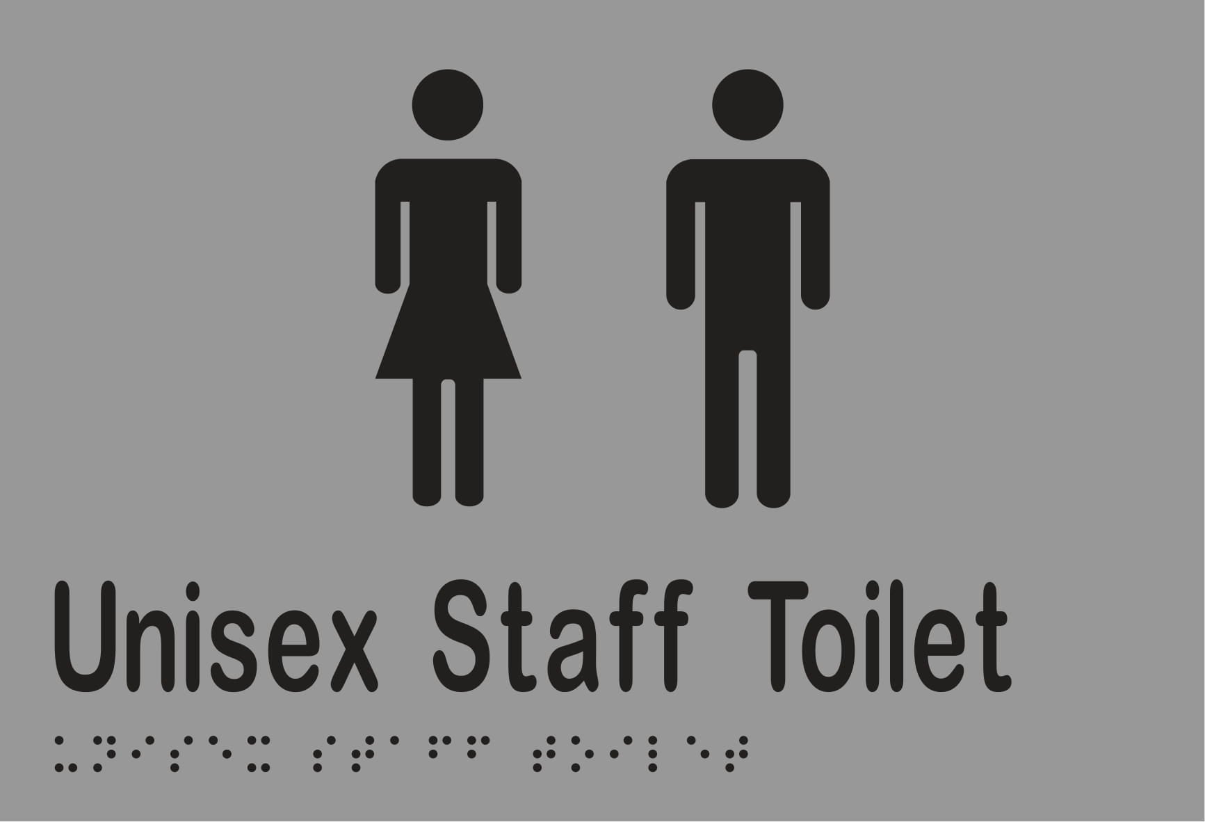 Unisex Staff Toilet Braille 220mmW x 150mmH